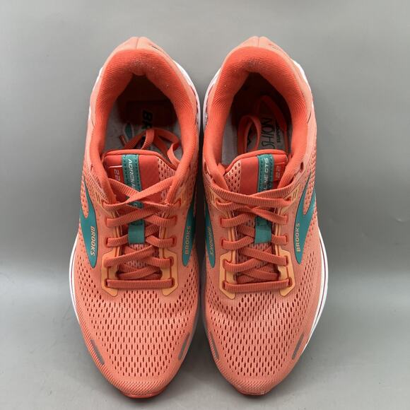 Brooks Adrenaline GTS 22 Running Shoes Women Size 9 Coral Orange Comfort Sneaker - Picture 5 of 8